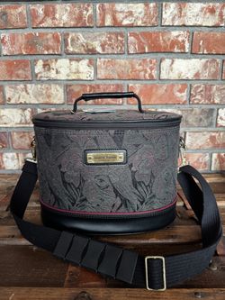 Vintage American Tourister Floral Tapestry Train Case/Cosmetic Travel Bag