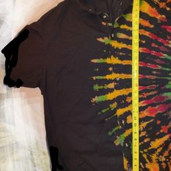 Men's 4XL black & tie dye shirt NEW