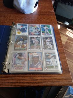 MLB Cards 3ring Binder 13 Pages 9 Cards A Page
