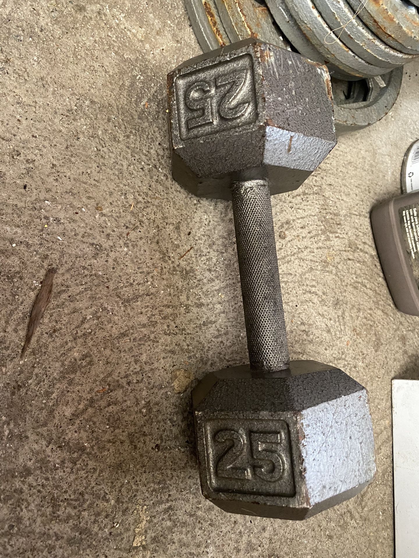 Cast Iron Dumbbell Weight, 25 Lbs.,