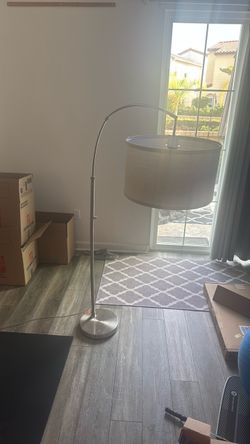 Arc Floor Lamp with Drum Shade