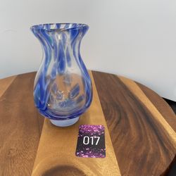 Murano Style Blue Teal Vase