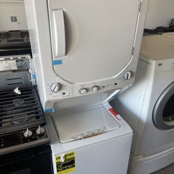 GE stackable, washer and dryer