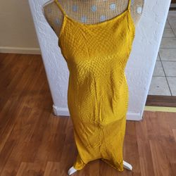 A New Day Yellow Slip Dress Med.