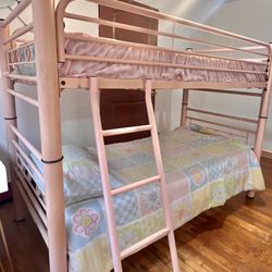 Pink Bunk Bed (or Twin Beds)