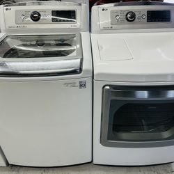 Lg Steam Electric Top Load Set