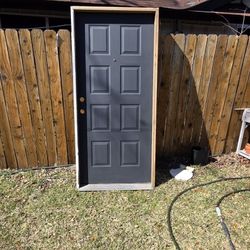 36x80 Front Door , Ritgh Swing , Framed Ready To Install