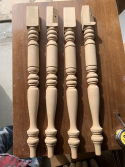 turned wood legs