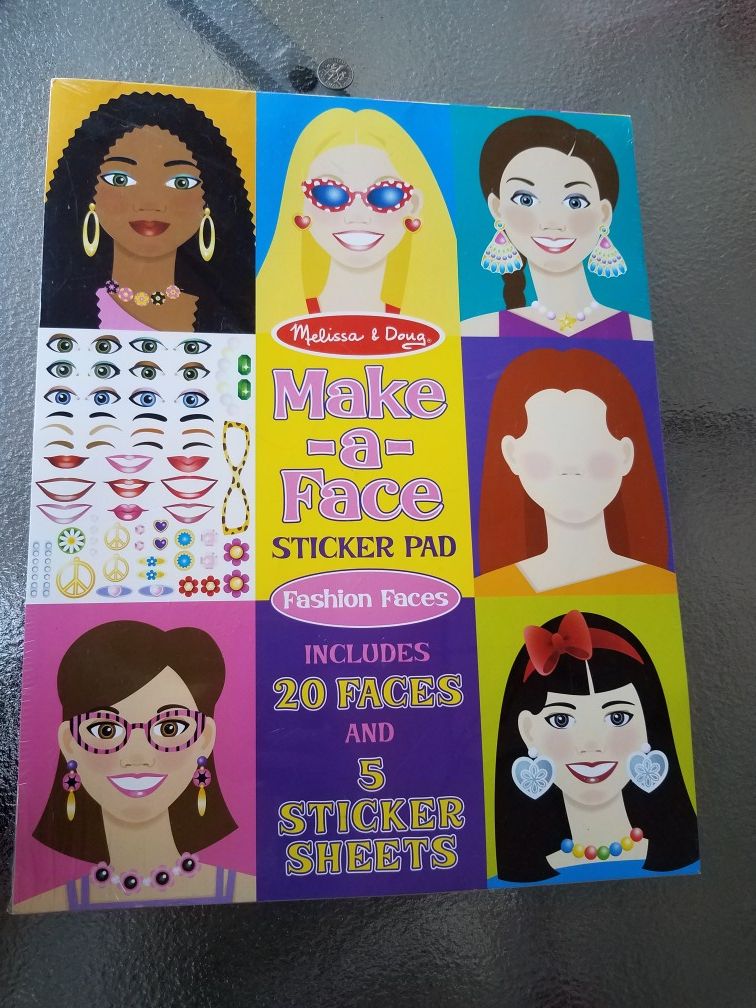 Melissa & Doug make a face sticker pad
