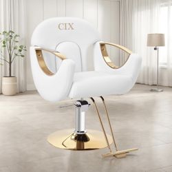 New assembled Salon Chair Barber Chair, Styling Chair for Hair Stylist, Hydraulic Barber Chair Hair Chair Height Adjustable, 360° Swivel, Beauty Salon