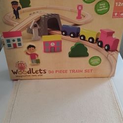 Woodlets; 30 pieces train set