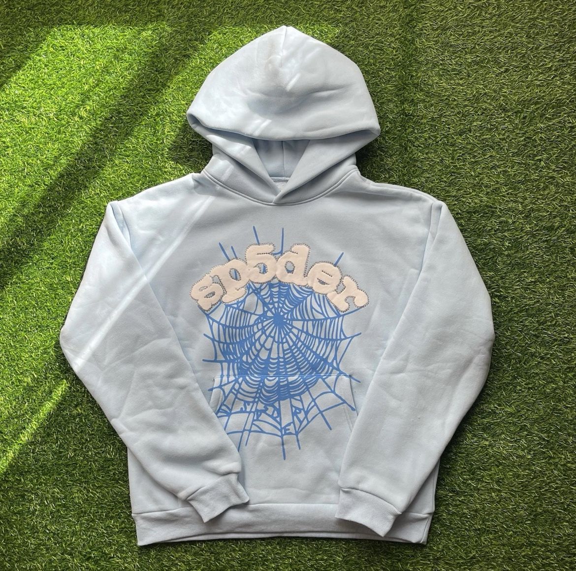 Sp5der Men’s Sky Blue Hoodie Size M