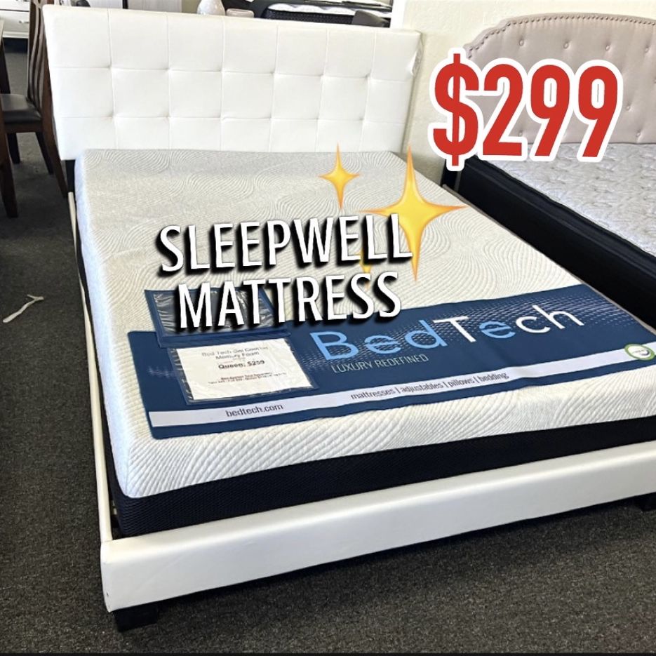 Full Size Bed Frame With Mattress 