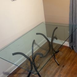 Glass Top Dining Table