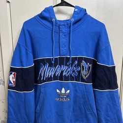 Adidas Dallas Mavericks Pullover Hoodie Size Small