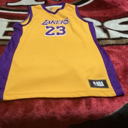 NBA Youth Jersey Size Large Lakers Number 23 James 
