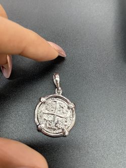 Atocha silver coin pendant