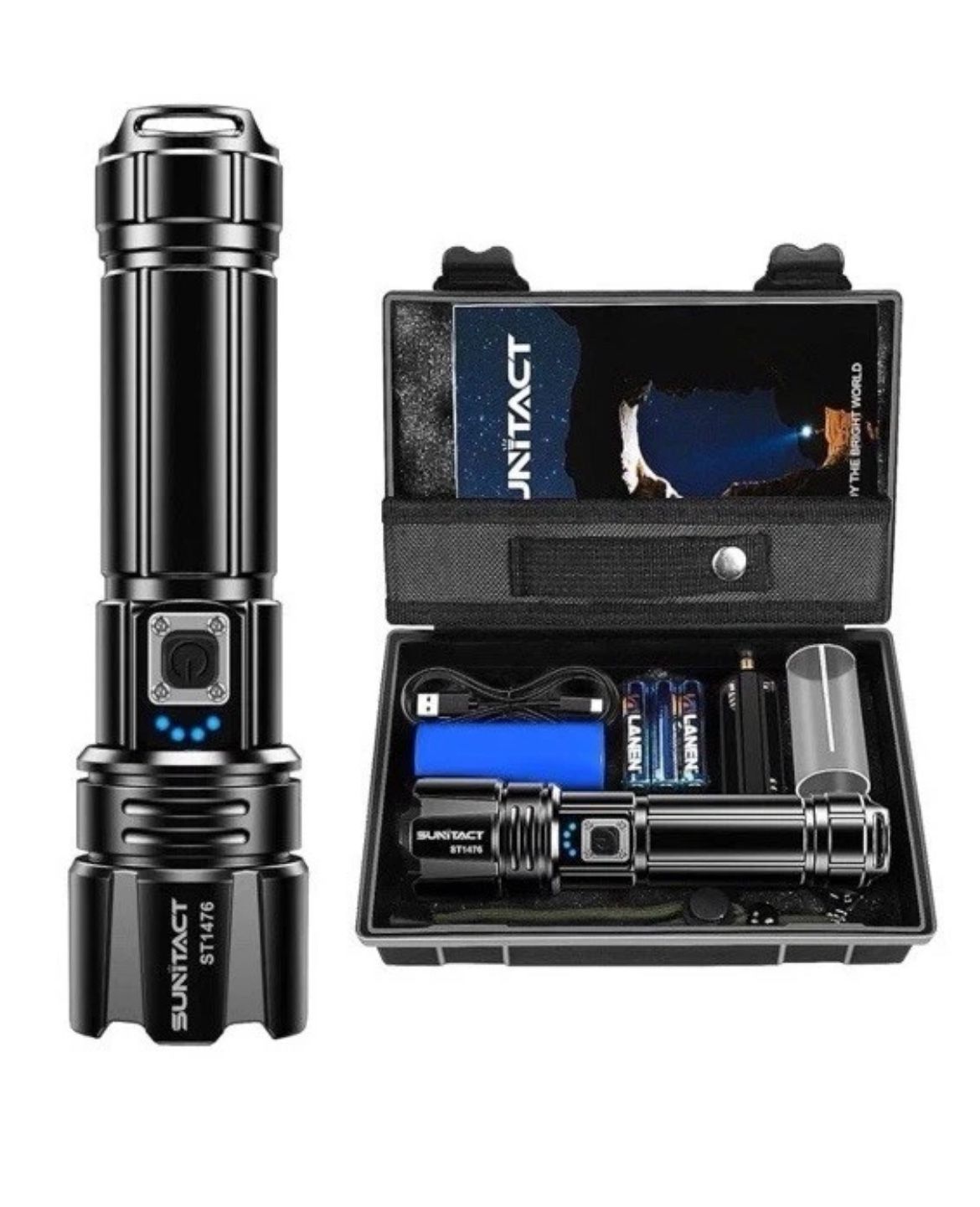 Flashlights High Lumens, Rechargeable Flashlight Led 2000 Lumen Super Bright