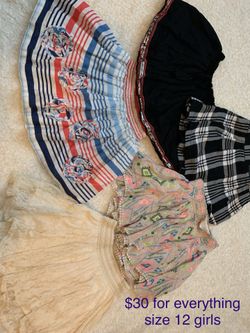 Girls 10-12 skirts w/ built in shorts Brand - Justice