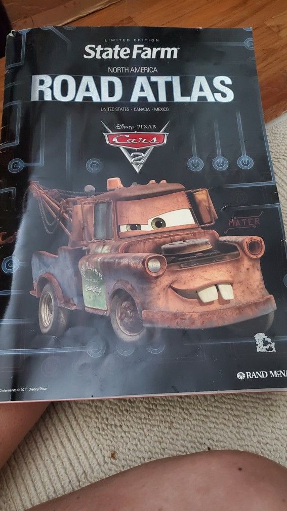Limited Edition State Farm Road Atlas Disney Pixar Cars 2 Rand McNally US Canada
