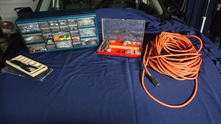Variety of screws and wire strippers