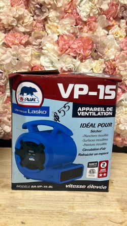 B-Air 1/8 HP Air Mover Carpet Dryer Floor Blower Fan for Home Use in Blue