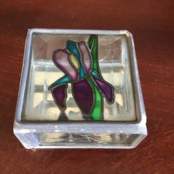 Vintage Stained Glass Jewelry Box