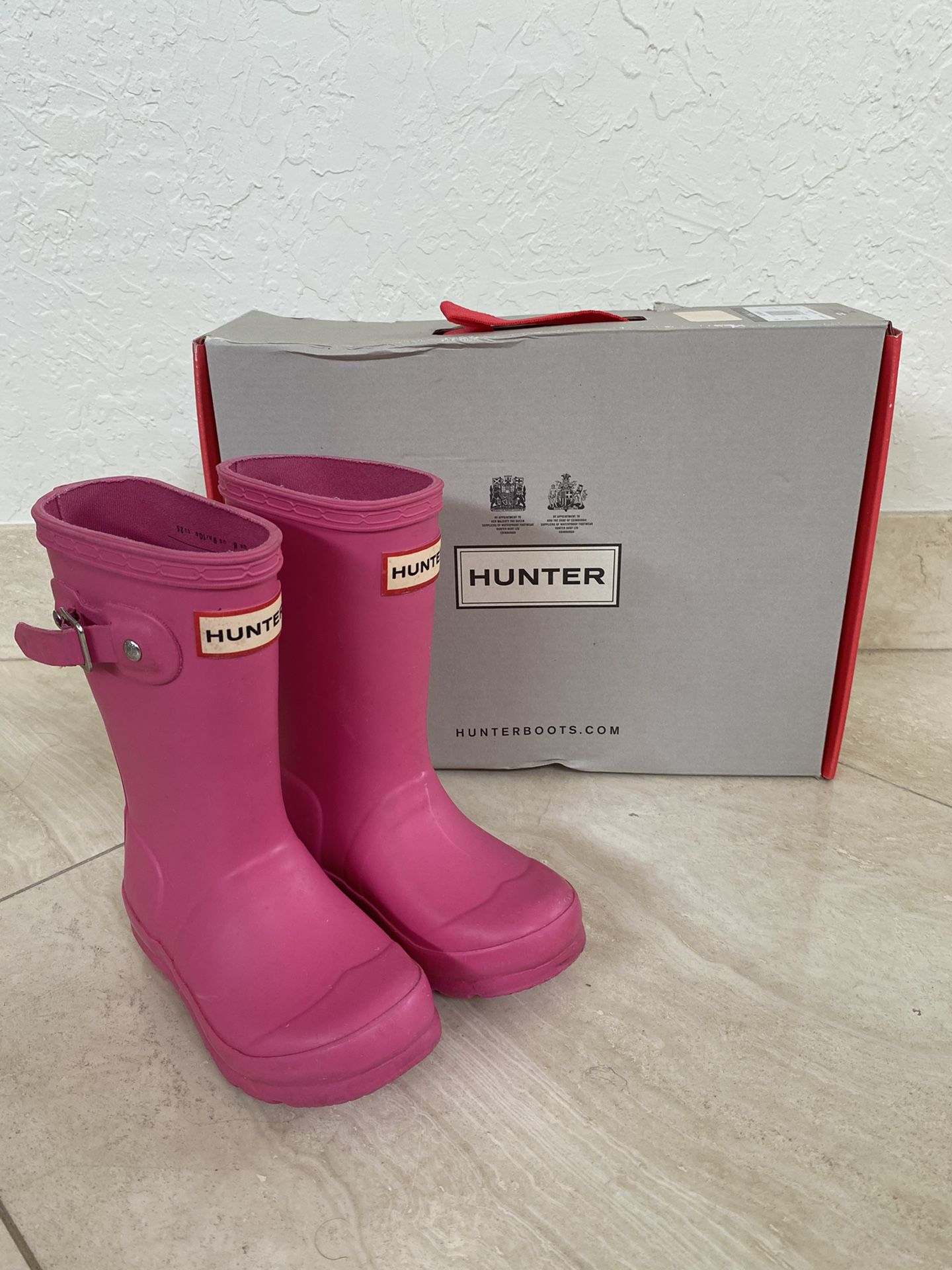 Hunter Rain Boots Size 8 Pink Like NEW