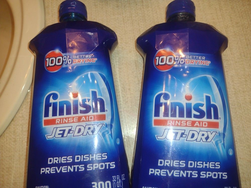 2 New Unopened Bottles Of Jet Dry 300 Rinses