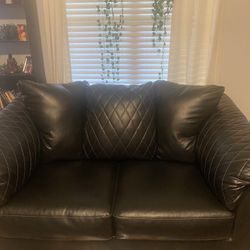 Leather Sofa With Love Seat