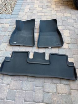 Tesla Model 3 2018 All Weather Floor Mats 3D Maxpider Kagu Front Rear Fitted Mat
