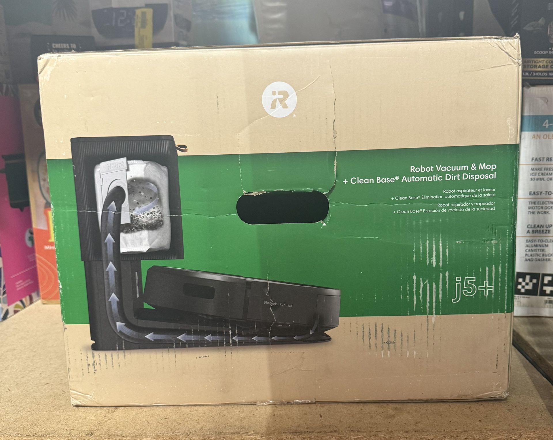 iRobot Roomba Combo j5+ Self-Emptying Robot Vacuum & Mop: Smart Mapping, Pet Hair, App Control, Multi-Surface