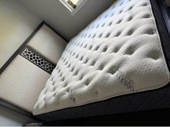 King bed frame with mattress