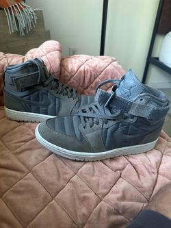 USED AJ1 High Strap Dark Gray Sz 9.5M