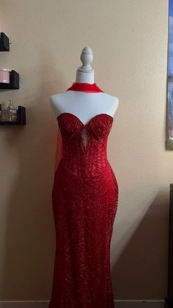 Red formal dress