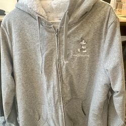 Disney Gray Fleece Zip-Up Sweater (1x)