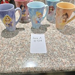 Disney Store Princess Mugs. 