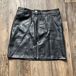 Black Leather Skirt 