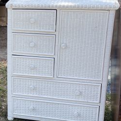 Beautiful Antique Wicker Dresser 