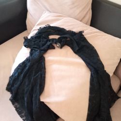 Halloween Black Lace Shawl