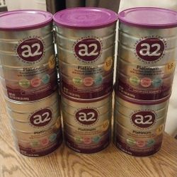 A2 FORMULA 31.7 OUNCE I HAVE 6 BIG CANS THEY RETAIL FOR $40 EACH AT ANY STORE AM ASKING $180 CASH OR BEST OFFER FOR ALL 6 CANS ALL BRAND NEW 
(DELIVER