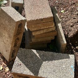Free cinder blocks and pavers