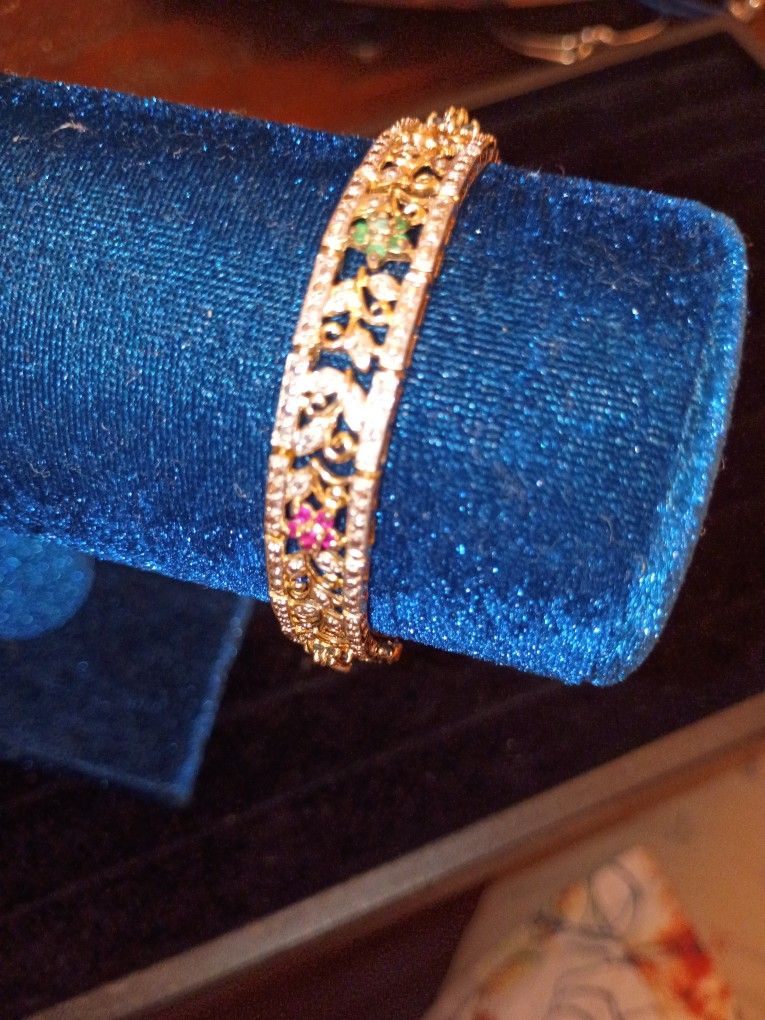 Ross Simons Gold Plated 925 Sterling Silver Multi Gemstone Bracelet