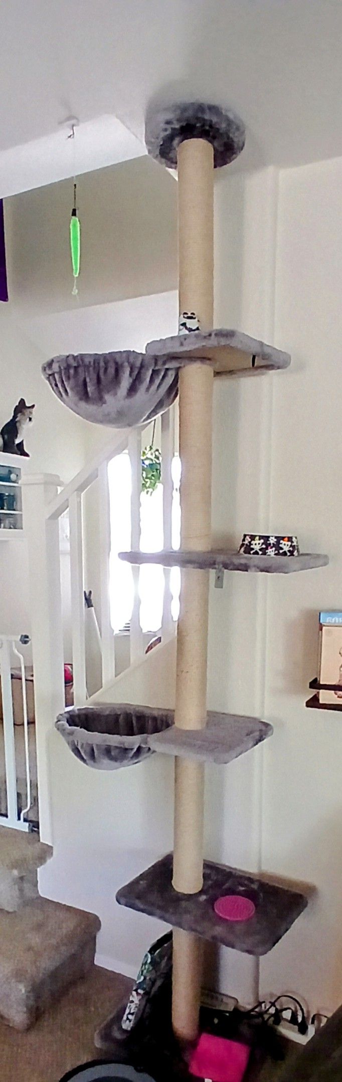Upgraded Stable Adjustable 87"-116" Tall Cat Climbing Tree