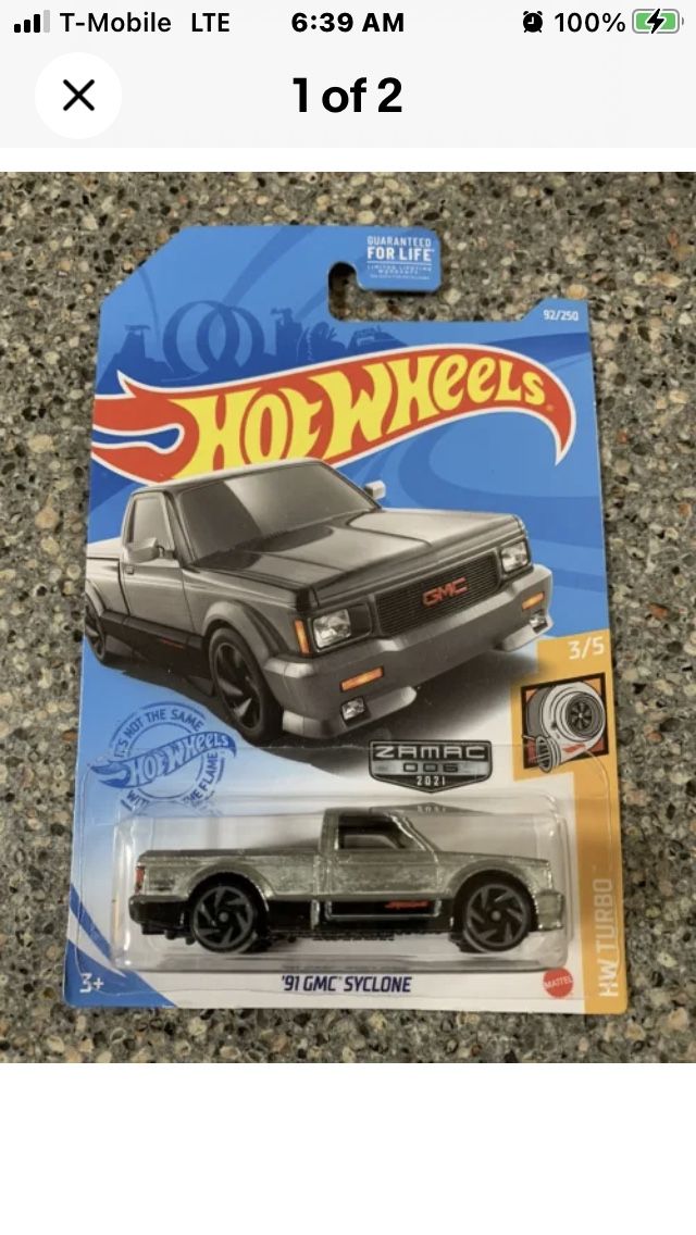 2021 Hot Wheels ‘91 GMC Syclone Zamac Walmart Exclusive HW Turbo
