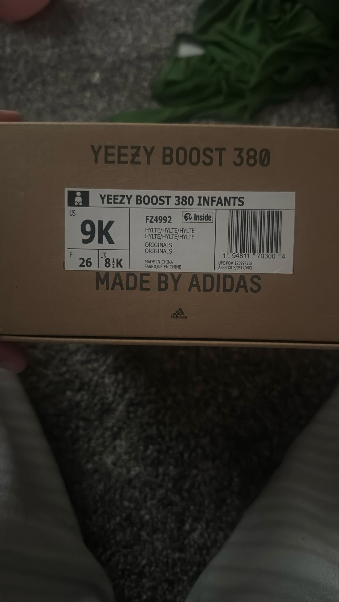 Yeezy Boost 380 Kids Size 9