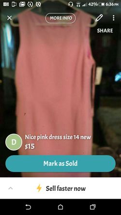 Pink dress size 14