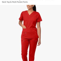Adar Red Scrub Set