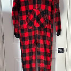 SOFT FLEECE HOODED SLEEPING PAJAMAS SIZE 16