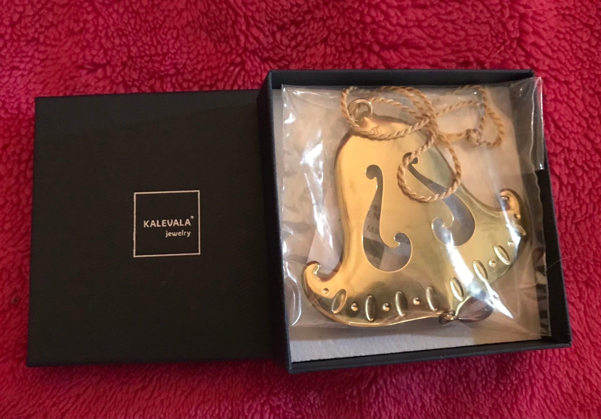 2008 Kalevala Jewelry Bronze Sointi Christmas Ornament Bell Limited Edition NEW!